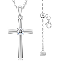 Custom VVS1 <strong>Moissanite</strong> Women Faithful Charm Religion Christian Gifts 925 Sterling Silver GRA Certified <strong>Cross</strong> Pendant Necklace