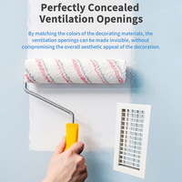 Grille de ventilation double couche en aluminium blanc fixe avec port d'évacuation réglable, idéale pour les systèmes CVC (ventilation, chauffage, climatisation) - Vente en gros