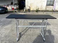 XQ TRUSS X-ST - Stand de DJ pliable en alliage d'aluminium noir, simple rangée, léger, installation rapide, design modulaire, capacité de charge de 160 kg