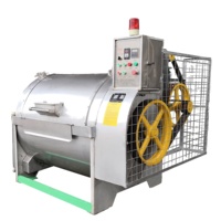 Machine à laver horizontale robuste | Lavage à l'eau de javel et vêtement en détresse | Charge de 100kg