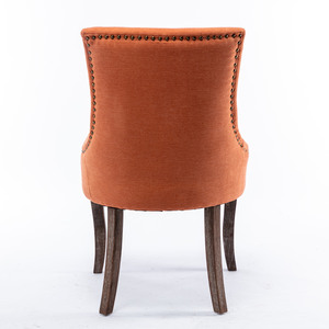 Sedia da pranzo Ultra Side con tessuto ispessito, chiodi in bronzo e gambe in legno massello, set da 2 - Product Image 6