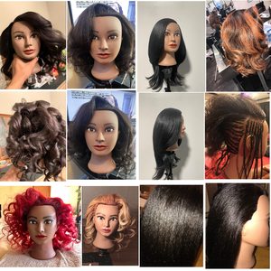 Tête de Mannequin d'Entraînement en Cheveux Naturels pour Salon de Coiffure – Modèle de Pratique pour Coiffure, Coupe, Coloration et Permanente - Product Image 6
