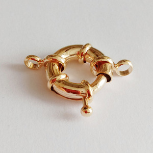 <span class=keywords><strong>Fermoir</strong></span> à boucle de marin en plaqué or 18k, 10 pièces de haute qualité, pour la fabrication de bijoux, <span class=keywords><strong>fermoir</strong></span> à bout de cordon, pour collier ou <span class=keywords><strong>bracelet</strong></span>, 17 mm - Product Image 3
