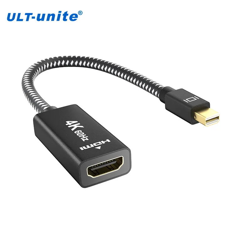 Ult-unite OEM ODM Mini DisplayPort Ke Kabel HDMI 4K 60Hz Mini DP Aktif Ke Adaptor HDMI