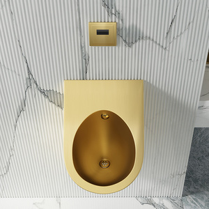 Oem Tùy Chỉnh SS304 Vàng Nam Treo Tường Hình Bầu Dục Không Nước Phòng Tắm Thép Không Gỉ Nhà Vệ Sinh Cảm Biến Nước Để Vệ Sinh Cho Nam Giới - Product Image 4