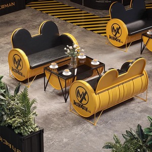 Combinaison créative de chaise de table de vent industriel pour le magasin de thé de lait Dessert Shop Clothing Shop Bar Cat Cafe for Restaurant Use - Product Image 2