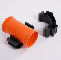 Support de fixation flexible noir étanche pour câble MPP DN50-DN315 pour réseaux électriques souterrains et espacement de conduites