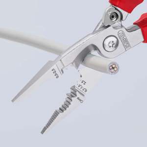 KNIPEX 13 96 200 Alicates para instalación eléctrica aislados con empuñaduras multicomponentes, cromado VDE de 200 mm - Product Image 4