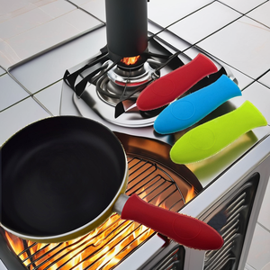 Hot bán đồ nấu nướng bộ phận chịu nhiệt <span class=keywords><strong>Silicone</strong></span> Pan xử lý Bìa Non-Slip nồi xử lý tay áo cần thiết cho nấu ăn - Product Image 3