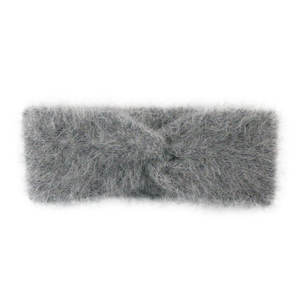 Aangepaste Nieuwe Winter Fleece Hoofdband-Grijs Gebreide Mode Hoofddoek Voor Warmte - Product Image 1