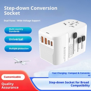 Biến Áp 220V Để 110V Toàn Cầu Phổ Cắm Chuyển Đổi Biểu Tượng Tùy Chỉnh Phổ Du Lịch Điều Chỉnh Điện Áp Ổ Cắm - Product Image 3