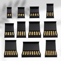 Boîte de chocolat en carton kraft de luxe personnalisée paquet de 18 emballage en relief 4C pour aliments pour le sucre de l'Aïd Ramadan