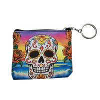 Grosir dompet koin ritsleting mini dompet neoprene kustom logo sublimasi dompet koin neoprene lembut