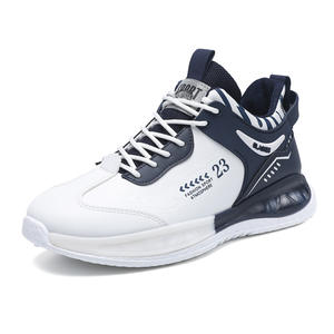 Scarpe da corsa da <span class=keywords><strong>uomo</strong></span> di nuova <span class=keywords><strong>moda</strong></span> semplici giovani leggero autunno Outdoor Mesh EVA traspirante bianco nero Sneakers sportive stringate - Product Image 1