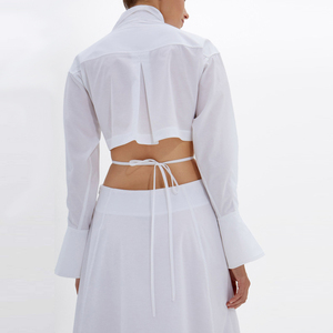 Cheeky Waist Barring Side Cutouts Vestido camisero clásico para primavera otoño - Product Image 6