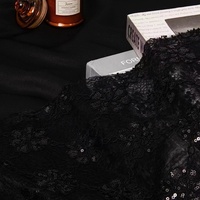 Tissu de dentelle de luxe brodé de haute qualité avec perles, tulle à sequins pour robes de mariée françaises pour femmes