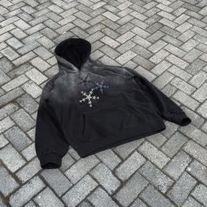 Sudadera con Capucha Extra Grande de Algodón 100% Lavado al Ácido Vintage, con Letras Personalizadas, Estilo Urbano, para Hombre - Product Image 1