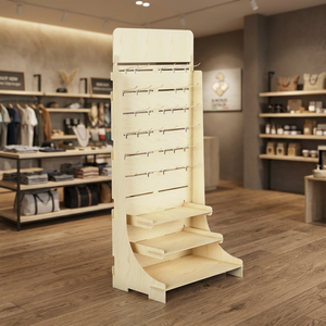 Espositore in legno di alta qualità EUROSUD CATALDI Made in Italy betulla altezza 180 cm per negozi e supermercati - Product Image 4