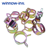 Collier de serrage à ressort pour tuyau en caoutchouc automobile et système de refroidissement du moteur