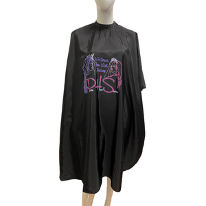 Tablier de coiffeur rose personnalisé avec logo pour salon de coiffure et maquillage, avec boutons-pression - Product Image 2