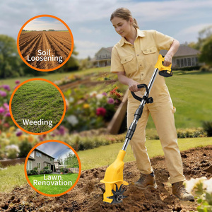 Mini Cultivador Inalámbrico, 330 RPM, Cultivador Manual <span class=keywords><strong>para</strong></span> Jardinería, Cultivador Eléctrico con 2 Baterías, Rotocultivador de Jardín - Product Image 4
