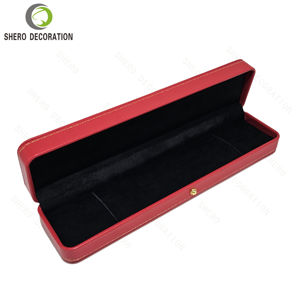 Boîte à bijoux de luxe en cuir rouge sur mesure de l'usine OEM, boîte à bijoux de marque pour bagues, bracelets, joncs, boucles d'oreilles, emballage de marque - Product Image 6