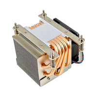 Kipas pendingin Cpu 2U AM5 AM4, pendingin sunyi dengan kipas pendingin kuat Radiator CPU TDP200W