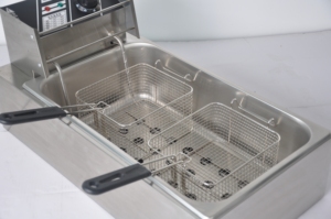 Friteuse électrique double de haute qualité en acier inoxydable 12L pour usage commercial et domestique - Product Image 3