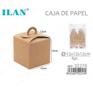 Scatola in Carta Kraft Ilan 12x12x12 Cm con Manico per Confezioni Regalo - Product Image 3