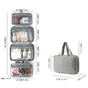 Folding Makeup <b>Bag</b> Water Resistant Travel Hanging <b>Toiletry</b> <b>Bag</b> for Women Makeup - Product Image 2