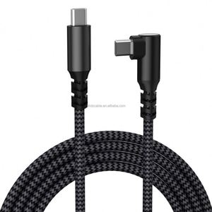 90 Degree Nylon Braided Data <b>Cable</b> 1M 2M <b>3M</b> 3A <b>USB</b> <b>C</b> Fast Charging <b>Cable</b> for iPhone 15 16 17 Samsung Huawei - Product Image 1