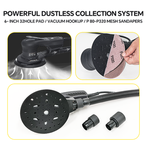 <span class=keywords><strong>Levigatrice</strong></span> Orbitale Casuale Elettrica Brushless da 360W 150MM con Eccentricità di 5mm, Confezione in Scatola di Plastica - Product Image 3