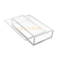 Boîte de rangement pour tuiles de Mahjong en acrylique transparent, organisateur durable pour Mahjong américain, accessoires élégants pour Mahjong, cadeau
