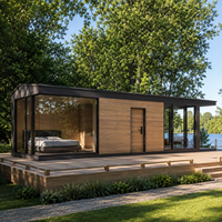 Hôtels préfabriqués modernes, maisons modulaires en aluminium et acier pour resorts, appartements, glamping, entièrement meublés, clés en main, certifiés ISO