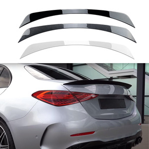 Mercedes-Benz C-Class W206 Rear Trunk Wing Spoiler Piano Black Arctic White Carbon Fiber Texture ABS 3m Tape Installation - Product Image 1