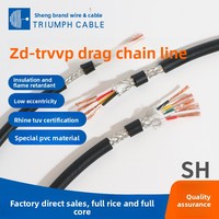 Cable de Cadena de Energía Blindado ZD-TRVVP 300/300V, Vida Útil de 3 Millones de Ciclos, Alta Flexibilidad, Fuerte Interferencia Electromagnética