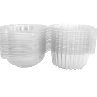 Barquettes en plastique PET transparentes et recyclables pour cupcakes, contenants alimentaires à charnières, boîtes d'emballage pour boulangerie, vente en gros aux États-Unis