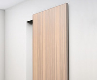 Porte coulissante invisible à rail dissimulé pour hôtel et maison, design simple, fixation murale, style grange magique