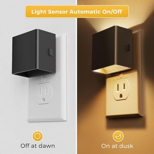 ไฟกลางคืนแบบเสียบปลั๊ก LED รุ่นใหม่ ติดผนัง พร้อมเซ็นเซอร์ตรวจจับแสง ปรับความสว่างได้ 3 ระดับ สำหรับห้องนอน - Product Image 2