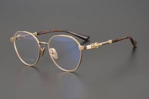 Design giapponese di lusso con montature rotonde in puro titanio occhiali da vista da uomo può abbinare occhiali da vista da donna miopia - Product Image 3