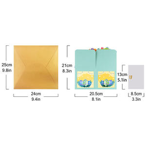 Vente en gros Nouvelle boîte rectangulaire de Pâques Décoration de table Création artisanale Sculpture sur papier Cadeau Arc-en-ciel Mot 3D Pop-up Découpe à l'emporte-pièce - Product Image 2