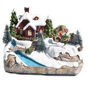 Villaggio Natalizio in Offerta, Decorazione Natalizia in Resina, Regali Artigianali, Casa di Natale con LED, Decorazione per la Casa - Product Image 5