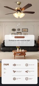 Plafonnier Design Moderne Décoratif de Luxe Vintage Ventilateurs de Plafond Led avec Télécommande Lustres et Lampes Suspendues - Product Image 2