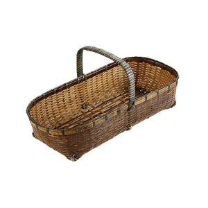 Panier à fruits rectangulaire en bambou tressé, fait main, pour la décoration de la cuisine - Product Image 5