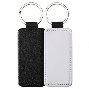Blank Heat Transfer Diy Double-Size Printed Keychain Pu <b>Leather</b> Double Sides Sublimation <b>Keyring</b> - Product Image 4