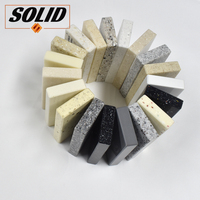 Feuille de surface décorative en polymère acrylique solide, panneaux de murs de douche pour centres commerciaux
