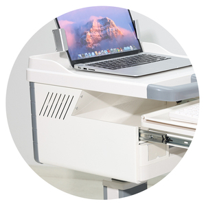 MN-WT003 Chất lượng cao bệnh viện Chiều cao có thể điều chỉnh y tế máy tính xách tay giỏ hàng với ngăn kéo bác sĩ Máy Trạm xe đẩy - Product Image 6