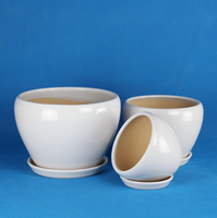 Vente en gros de pots de plantes décoratifs d'intérieur personnalisés, pas chers, empilables, de grande taille, colorés, avec soucoupe