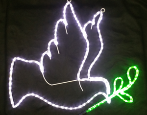 Luces de Cuerda con Motivo Navideño de Paloma de la Paz, de 70*70cm y 5m, con Marco de Acero LED Impermeable para Exteriores, Venta al por Mayor en Línea - Product Image 2