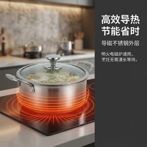 Sauce Pan 304 Stainless Steel Less Than 1L Lightweight <b>Soup</b> <b>Pot</b> For Household Use - Product Image 4